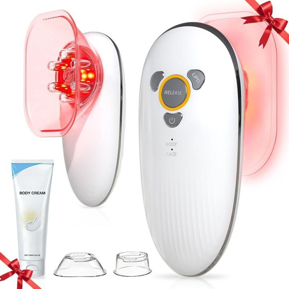 Body & Face Red Light Therapy Massager - White/Red